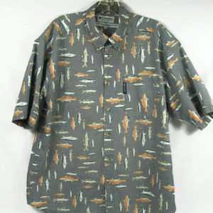 COLUMBIA MEN'S FISH DESIGN SHIRT